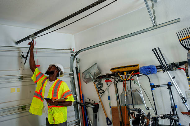 Professional Garage Door Maintenance technician working in Houghton Lake, MI